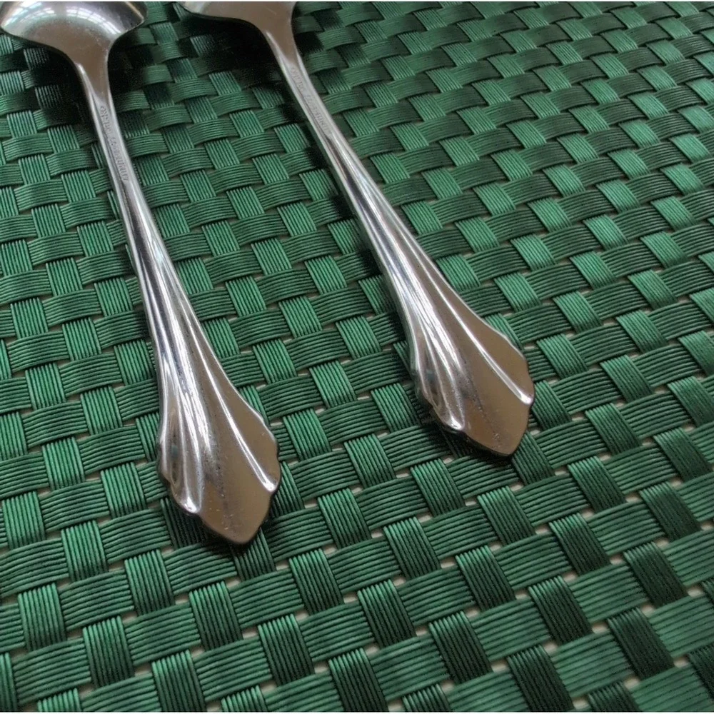 Oneida CLARETTE Teaspoons Set Lot of 2 Community Betty Crocker Stainless USA Vtg